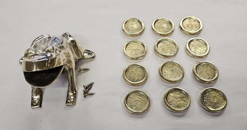 Sapo Game Bronze Accessories: Frog, Tokens and screws