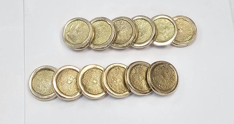12 Bronze Coins for Sapo Game / Toad in the Hole