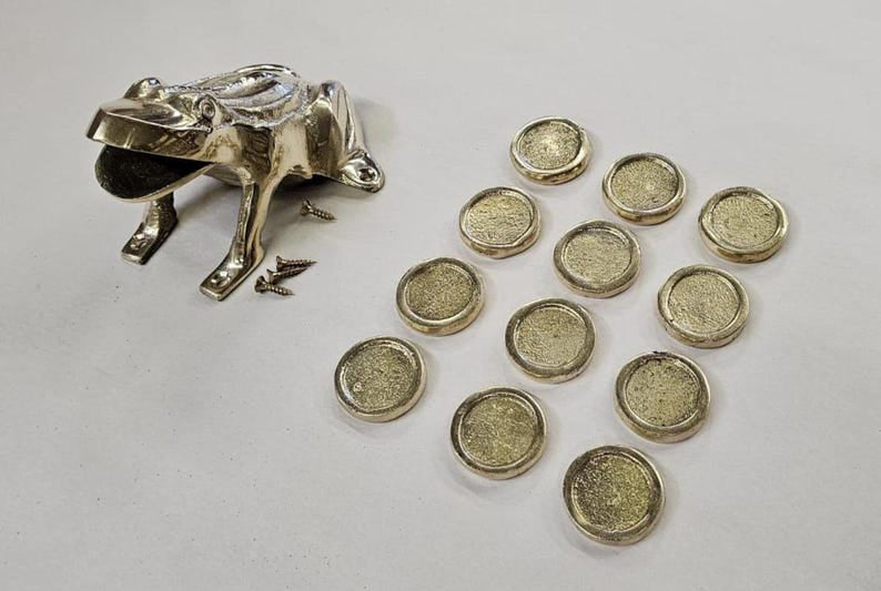 Sapo Game Bronze Accessories: Frog, Tokens and screws