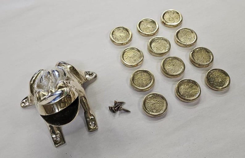 Sapo Game Bronze Accessories: Frog, Tokens and screws